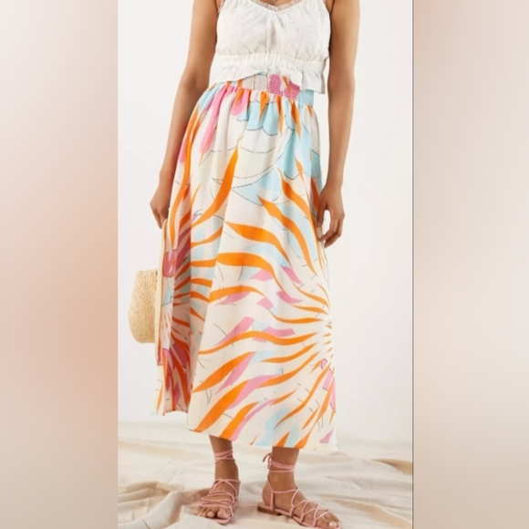 Anthropologie Multicolor A-Line Skirt - Picture 15 of 16